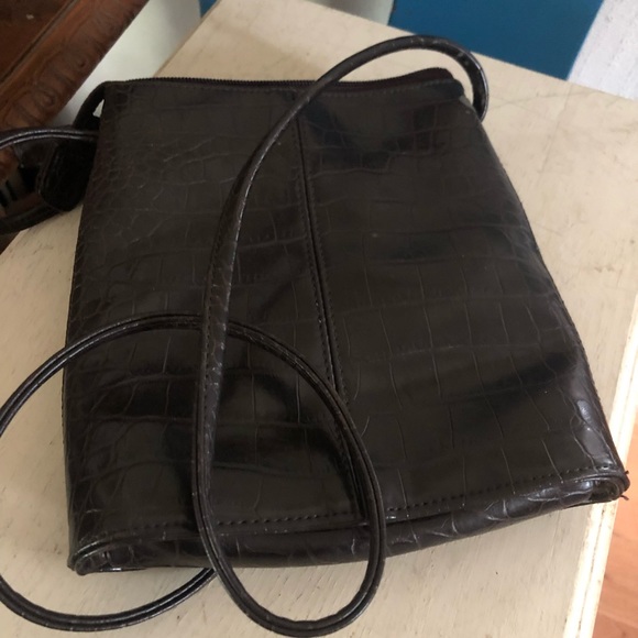 NINE WEST Brown Croc Embossed Crossbody Handbag - Picture 4 of 9